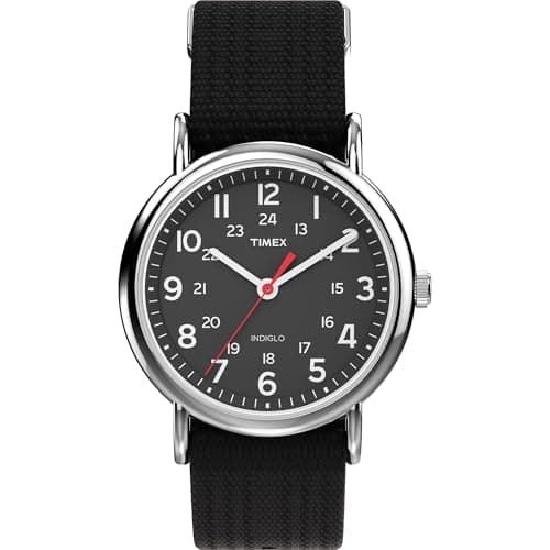 Image of Timex Weekender Black dial with Black Strap Watch - T2N647PF