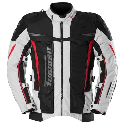 Image of Furygan Montroc 3in1+ Kevlar Primaloft Motorcycle Textile Jacket, black/white/red, 3XL