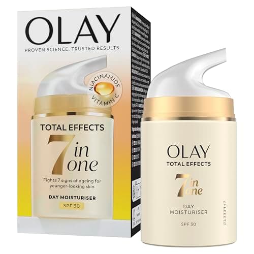 Image of Olay Total Effects 7-in-1 Daily Moisturising Cream for Women with SPF 30, 50 ml, Day Cream with Vitamin E, B3 and B5 for Care and Protection of the Skin, Face Cream for Women (Packaging May Vary)