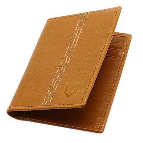 Image of PELLE TORO Minifold Leather Credit Card Holder Wallet for Men, Thin RFID Blocking Contactless Card Protector, Handmade Minimalist Slim Mens Card Wallet in Mens Gift Box, Tan Wallet