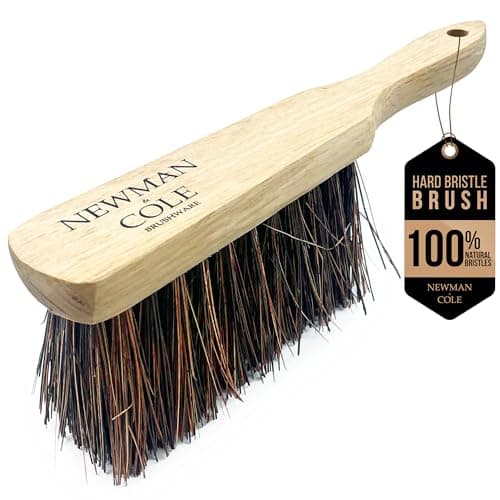 Image of Newman and Cole Natural Wooden Hand Brushes - Choose from Hard Stiff Bristle Brush or Soft Brush with Natural or Synthetic Bristles (1 x Bassine Stiff Hand Brush)