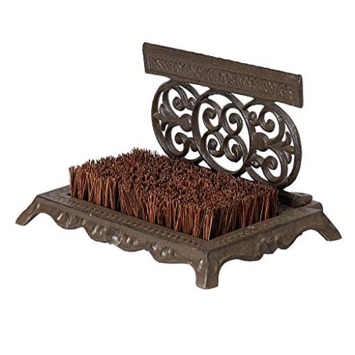 Image of Cast Iron Shoe Scraper Coir Bristle Garden Boot Brush (BZ88)
