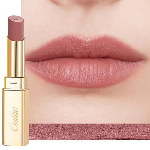 Image of Oulac Matte Pink Lipstick for Women Hydrating Highly Pigmented Matte Finish Lip Color Lightweight Smooth Formula Non-Drying Waterproof Lipstick Long Wear, Vegan&Cruelty Free Lip Makeup RM05