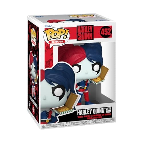 Image of Funko Pop! Heroes: DC - Harley Quinn With Pizza - Collectable Vinyl Figure - Gift Idea - Official Merchandise - Toys for Kids & Adults - Comic Books Fans - Model Figure for Collectors and Display