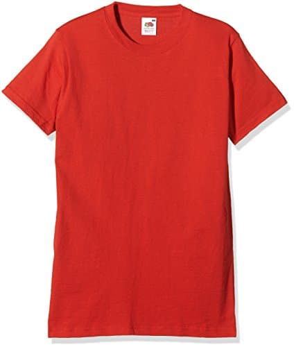 Image of Fruit of the Loom Men's Heavy T-Shirt, Red, X-Large