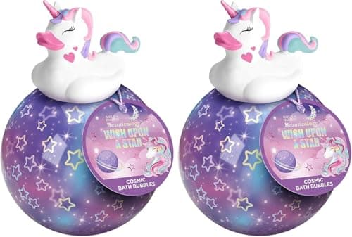 Image of Baylis & Harding Beauticology Cosmic Unicorn Globe Bath Bubbles Gift (Pack of 2) - Vegan Friendly