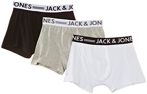 Image of Jack and Jones Men's Sense Trunks 3-Pack NOOS Boxer Shorts, Black, Medium