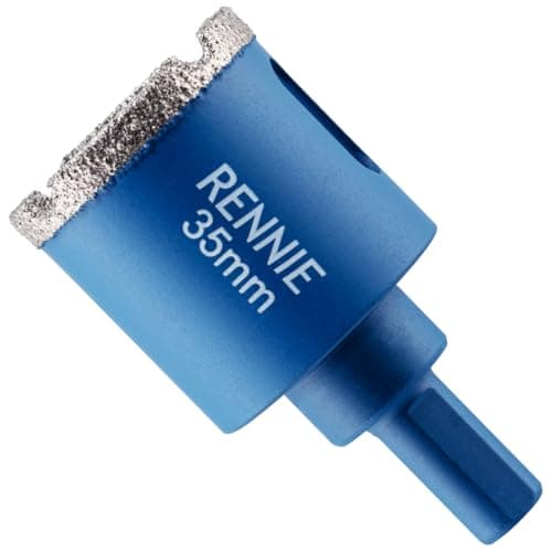 Image of 35mm Diamond Hole Saw Drill Bit With Tri Shank For Porcelain Tiles Ceramic Slate Stone Granite Marble Glass. Diamond Core Holesaw/Hole Cutter