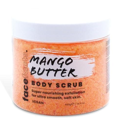 Image of Face Facts Body Scrub | Mango Butter | Exfoliates + Smooths, Orange, 400 g (Pack of 1), Pack of 1