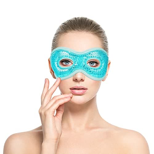 Image of ACWOO Cooling Eye Mask, Reusable Hot/Cold Therapy Gel for Puffy, Dark Circles, Headaches, Migraines, Sinus Pain, Dry and Swollen Eyes