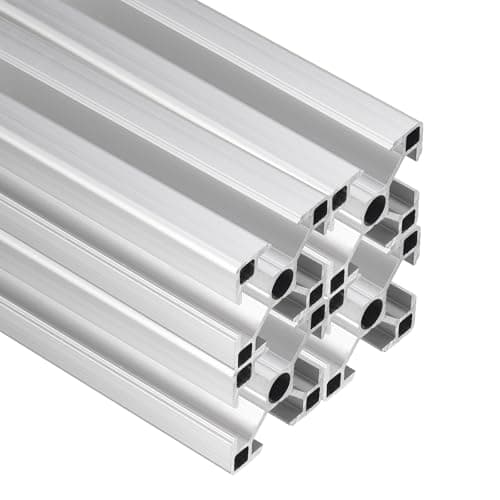 Image of sourcing map 4Pcs 200mm 3030 Aluminum Extrusion Profile, European Standard Anodized Linear Rail for 3D Printer Part, CNC Machine, Linear Rail Guide, Silver