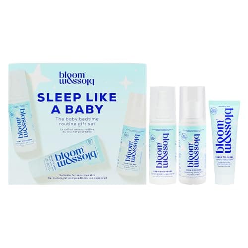 Image of Bloom and Blossom | SLEEP LIKE A BABY Bedtime Routine Gift Set, Calming Baby Care Kit with Sleep Spray, Gentle Balm & Soothing Hair & Body Wash, Dermatologist Approved