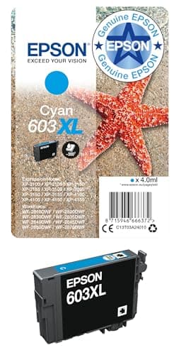Image of Epson 603XL Cyan Starfish High Yield Genuine, Ink Cartridge