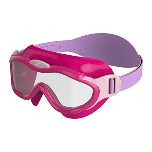 Image of Speedo Infant Biofuse Sea Squad Mask Swimming Goggles | UV Protection | Anti-Fog | Adjustable Fit | Vibrant Colours, Electric Pink/Miami Lilac/Blossom/Clear, One Size
