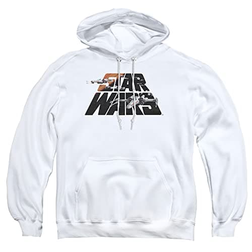 Image of Cotton Soul Star Wars X-Wing Burst Hoodie, White, LRG