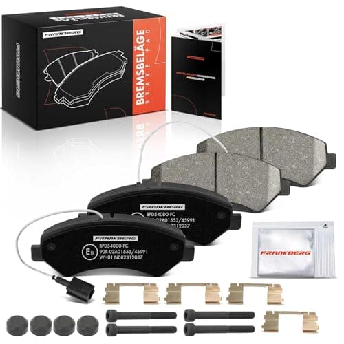 Image of Frankberg Brake Pad Set incl. 4x Pads Front Compatible with Ducato Box 250 Ducato Bus 250 Boxer Bus Ducato Platform/Chassis 250 Replace# 13046048102