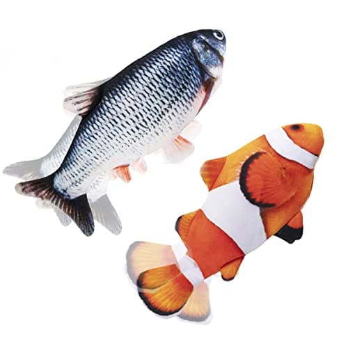 Image of Nepfaivy Floppy Fish Cat Toy - Cat Toys for Indoor Cats, 11" Interactive Catnip Toys for Cats, Realistic Plush Simulation Moving Fish Cat Toy, Washable, Perfect for Kittens to Bite, Chew and Kick