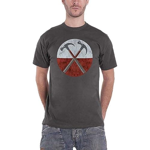 Image of Pink Floyd T Shirt Vintage The Wall Hammers Official Unisex Charcoal Grey XXL
