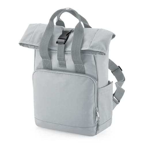 Image of COOZO Recycled Mini Twin Handle Roll-Top Backpack - Light Grey - One Size