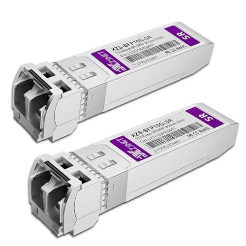 Image of XZSNET 10GBASE-SR SFP+ Transceiver, 10G SFP+ to LC Multimode Fiber Module Compatible for Cisco SFP-10G-SR, Ubiquiti UniFi UF-MM-10G, Mikrotik S+85DLC03D, Meraki, Netgear, D-Link and More, 2 Pack