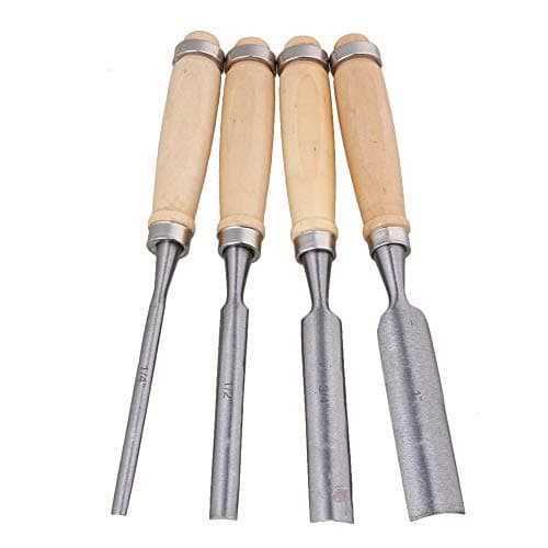 Image of Yibuy 4Pcs x Carpenter Carving Firmer Gouge Woodworking Wood Chisel Set Hand Tool