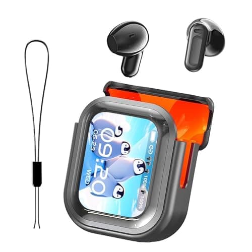 Image of MRGIINR NE20 Bluetooth 5.4 Earphones LED Display High Fidelity Waterproof Wireless Earphones AI Translation Real Time Earbuds Suitable for Office Sports Study Audio Calls Built-In Microphone (Black)