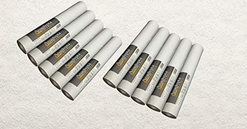 Image of Indesign 10 x tuff stuff woodchip wallpaper white paintable medium grade paste wall