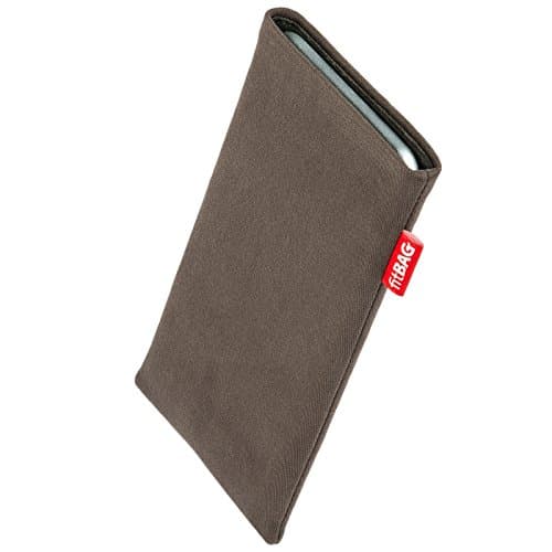 Image of fitBAG Rock Taupe custom tailored sleeve for Apple iPhone 3Gs 32GB 32 GB | Made in Germany | Fine suit fabric pouch case cover with MicroFibre lining for display cleaning
