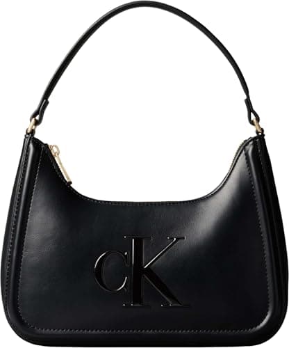 Image of Calvin Klein Women’s Bold Small Shoulder Bag with Logo, Black (Black), One Size