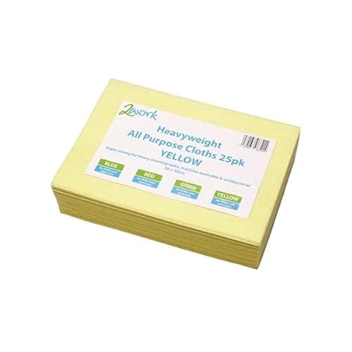 Image of 2Work Heavyweight Cloth 400x400mm Yellow (Pack of 25) 103278 + Free finchley Refill Pen (1)