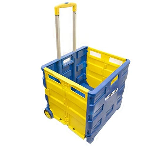Image of Voche® Extra Large Folding Shopping Trolley Cart 40Kg Capacity Car Boot Storage Box