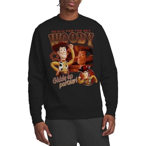 Image of Disney Toy Story Sheriff Woody Homage Unisex Sweatshirt, Black, X-Large