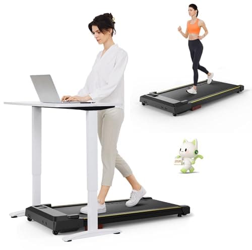 Image of UREVO Smart Walking Pad with Bluetooth APP and Remote Control, Portable Treadmills for Home 120kg Weight Capacity, Under Desk Treadmill with Double Shock Absorption Installation Free