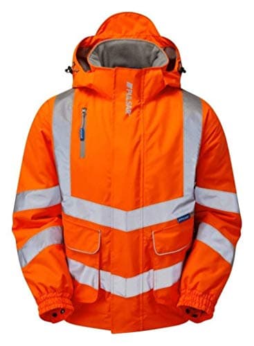Image of Pulsarail Padded Bomber Jacket, Medium, Hi-Viz Orange