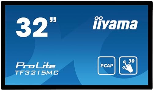 Image of iiyama Prolite TF3215MC-B2 80cm 31.5" Full HD Open Frame 30 Points Multitouch Capacitive VGA HDMI DisplayPort 24/7 IP65 IK-7 7H Touch Screen Black