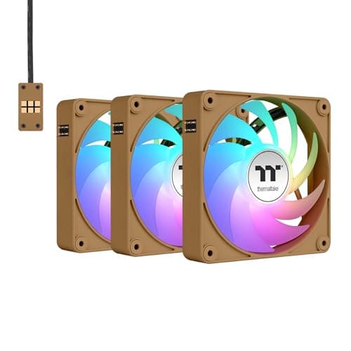 Image of Thermaltake CT120 EX Reverse ARGB Sync PC Cooling Fan 3 Pack, 500~2000 RPM, 5V Mobo Sync, 16.8 Million Colors 9 LEDs, MagForce 2.0 Connectors, Hydraulic Bearing, Gravel Sand, CL-F224-PL12GS-A