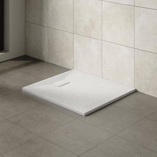 Image of Aquariss 1100x900mm SMC Anti Slip Shower Base Tray Rectangular for Shower Enclosure White