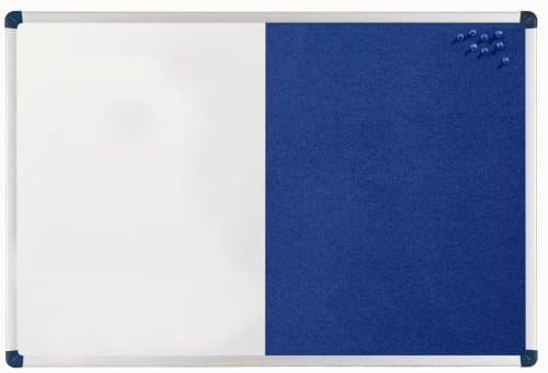 Image of Nobo Classic Combination Board with Magnetic Drywipe and Felt Surface (Felt/Painted Steel) (900x600 mm)