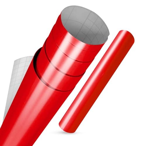 Image of vgoltd Furniture Stickers Gloss Self Adhesive Vinyl Wrap Sticky Contact Paper Roll for Kitchen Countertop Cupboard Cabinets Wardrobe & Tabletops (Cardinal Red, 30 x 100 cm)