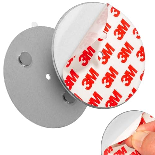 Image of ECENCE 5pcs Magnetic Smoke Detector Mount Magnetic Adhesive Pads For Smoke Alarms Ø 70mm - Fast & Safe Mounting - No Drilling Or Screws - Fire Protection - Installation Tool with Hole