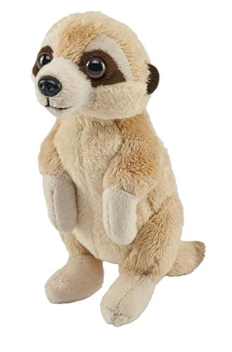 Image of Wild Republic Pocketkins Eco Meerkat, Stuffed Animal, 5 Inches, Plush Toy, Made from Recycled Materials, Eco Friendly