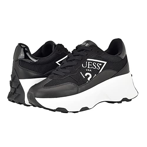 Image of GUESS Women's Calebb Sneaker, Black, 5.5 UK