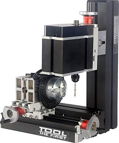 Image of Auoeer Tools Mini Wood Lathe Drilling Machine With Dividing Plate Big Power Electroplated Mini Metal Six Shafts Drilling And Milling Machine Woodturning Lathe Machine Drill Chuck