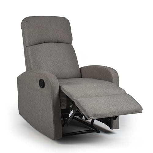 Image of EVRE Recliner Arm Chair with Adjustable Leg Rest and Reclining Functions Fabric - Silver Arm Chairs For Living room, reclining chairs, arm chair, comfy chair