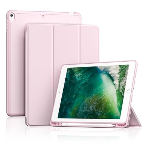 Image of ProCase for iPad Air 3rd 10.5" 2019 / iPad Pro 10.5" 2017 Case, Smart Stand Cover with Pencil Holder Soft TPU Back for iPad 10.5 Inch -Light Pink