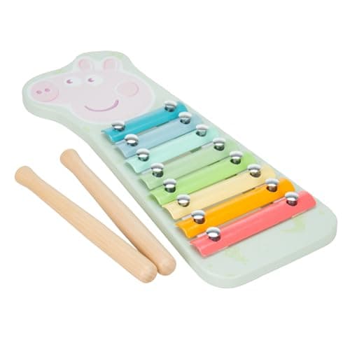 Image of Peppa Pig Grow with Peppa Wooden Xylophone, Wooden Musical Toy for Babies and Toddlers, Early Learning Instrument with Bright Keys, Educational Wooden Montessori Toy, Rhythm Toy for 12+ Months