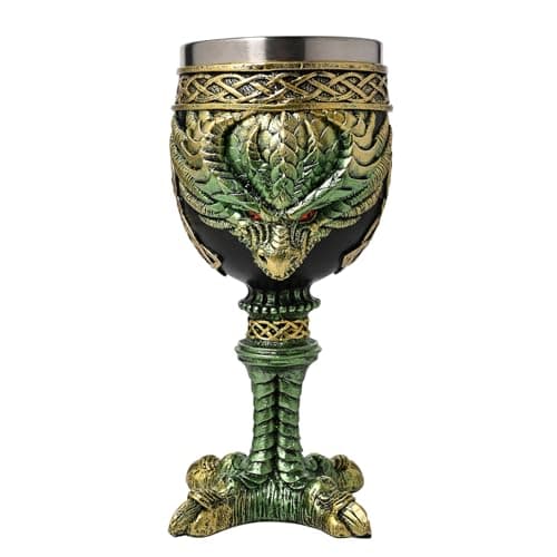 Image of Widdop and Co. - Juliana Mystic Legends - Dragon Claw Goblet - Mythical, Fantasy & Gothic Drinking Cup, Homeware for Medieval Party, Roleplay Gaming & Home Decor.