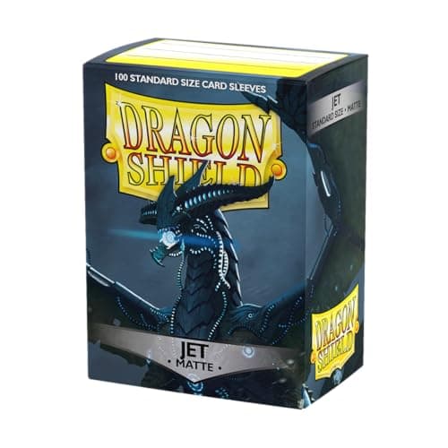 Image of Arcane Tinmen ART11024 Sleeves: Dragon Shield Matte Jet (100) Standard Size 100pk-Jet, Black
