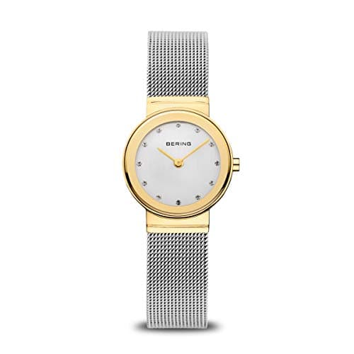 Image of BERING Women's Quartz Movement Watch - Classic Collection with Stainless Steel and Sapphire Glass 10126-001 - Waterproof: 5 ATM