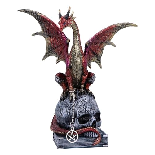 Image of Nemesis Now Fate of the World 23cm, Resin, Red, Dragon Figure, Red Dragon Ornament, Collectable Dragon Giftware, Cast in the Finest Resin, Expertly Hand-Painted, U6696A24